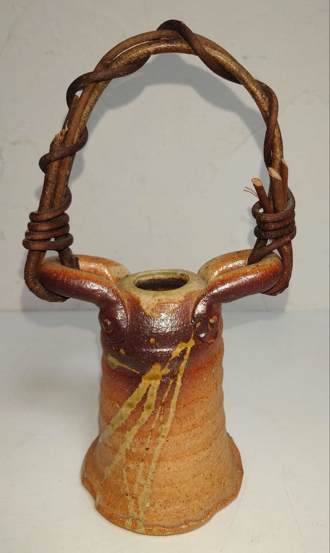 【6点】信楽焼 花瓶 花器 一輪挿 陶芸 明山 工芸 生花 和