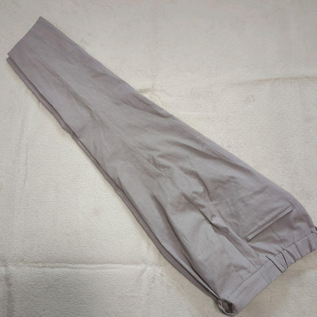 グリーンレーベルリラクシング ノーカラー パンツスーツ セットアップ グレージュ