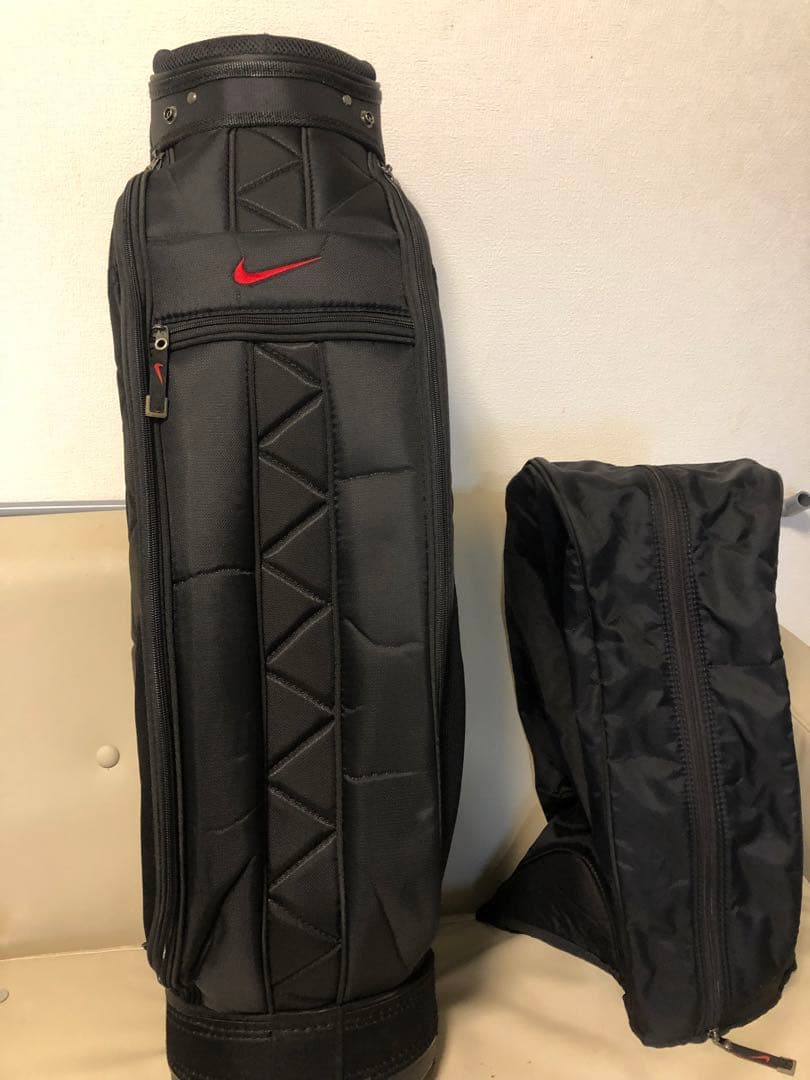 【送料込み】廃盤希少モデル　NIKE GOLF キャディバッグ ブラック×レッド