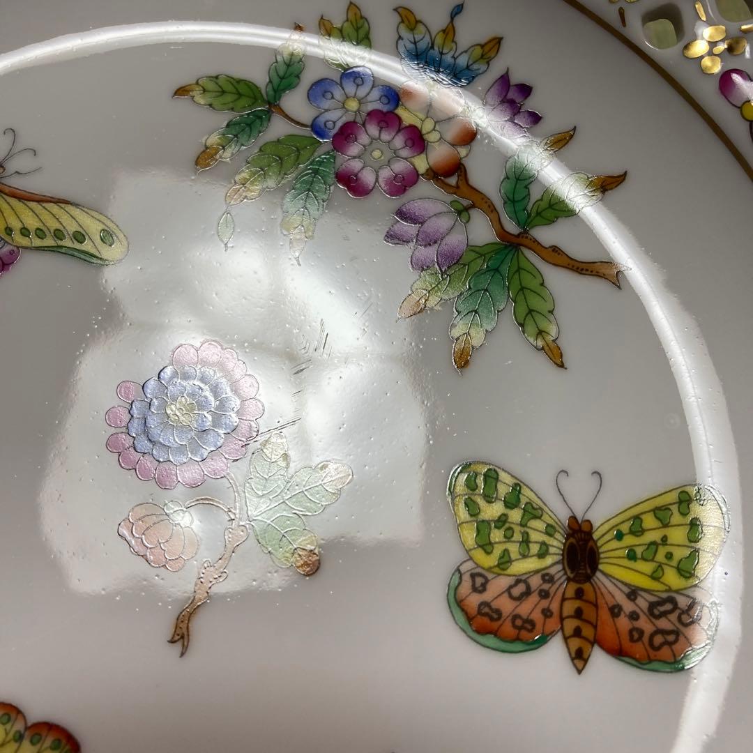 ヘレンド　ヴィクトリアブーケ　透かしプレート