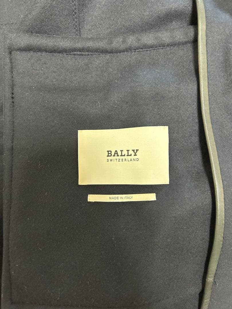 BALLY ネイビー ステンカラーコート Lサイズ