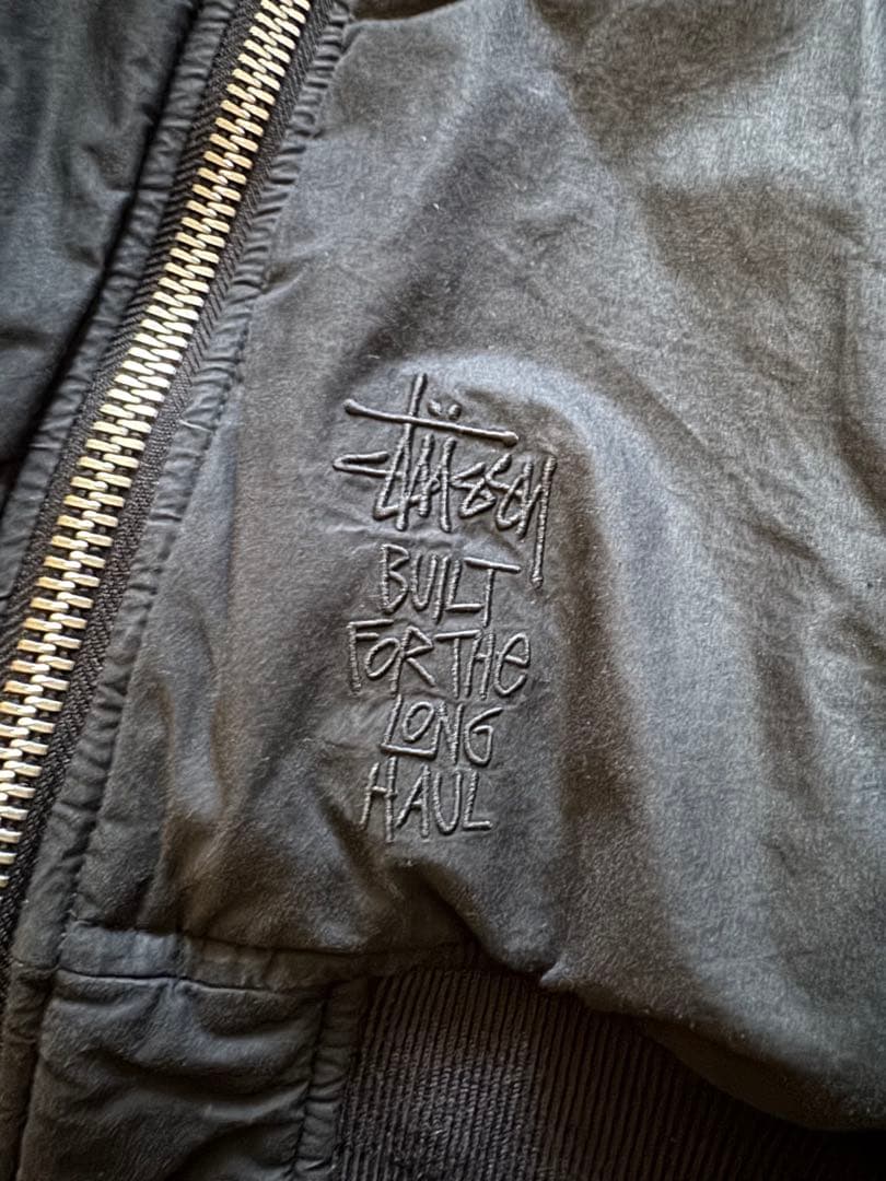 【最安値】stussy WAXED BUILT BOMBER JACKET