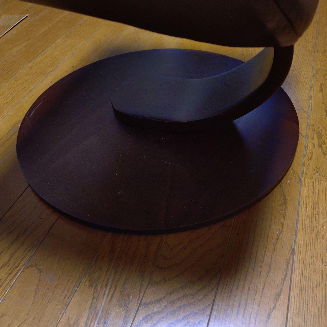 シモンズ　オットマンのみ　ブラウン スイーベルチェア レザー調