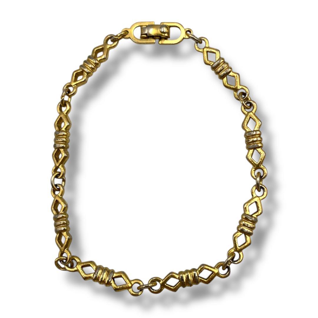 美品 Dior クリスチャンディオール チェーンブレスレット リンク ビンテージ