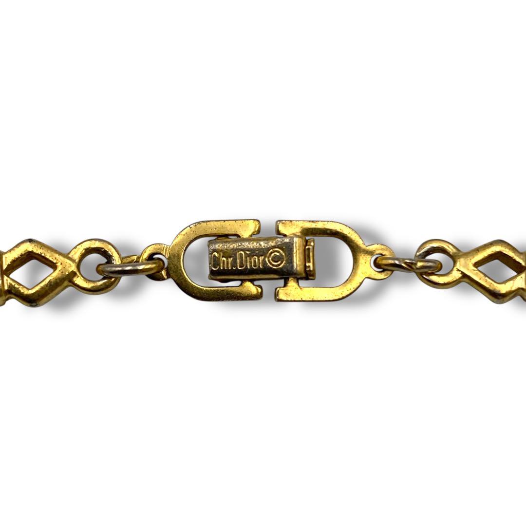 美品 Dior クリスチャンディオール チェーンブレスレット リンク ビンテージ