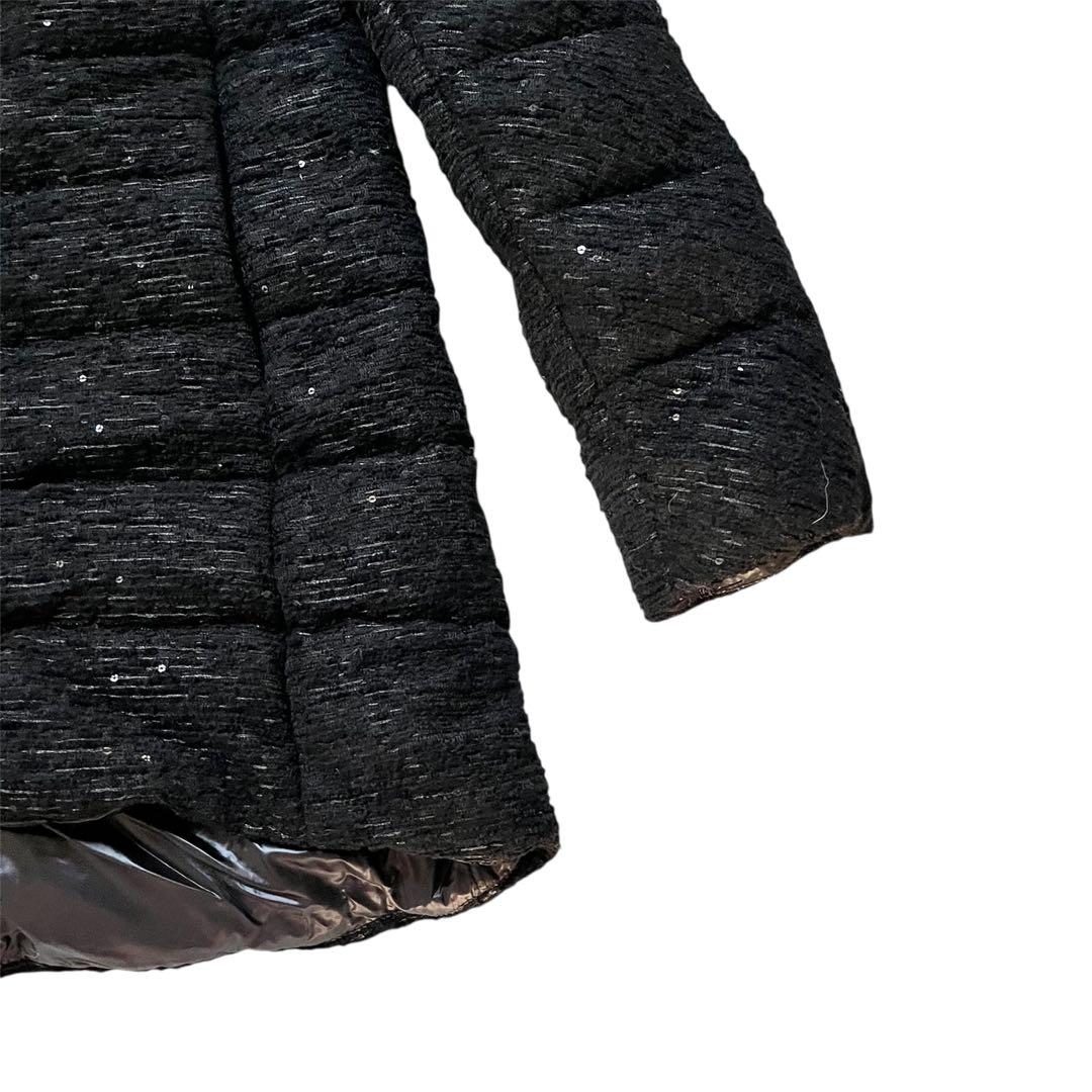 ●ヘルノHERNOハイネックスパンコール ダウンジャケットサイズ38黒7号〜9号