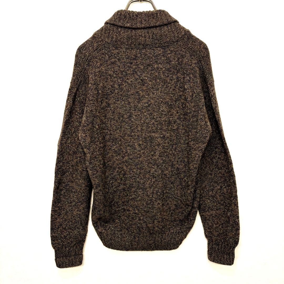 エルメネジルドゼニア　カーディガン　ショールカラー　ウール　ヤク　ブラウン　XS