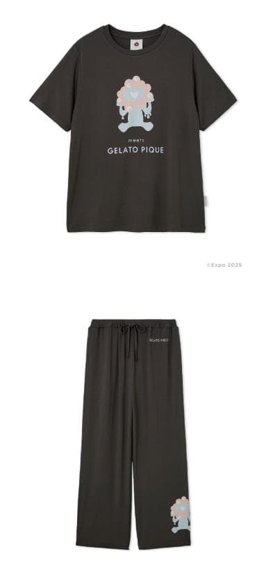 関西万博会場限定★完売★ジェラートピケ×ミャクミャク　ルームウエア　上下セット
