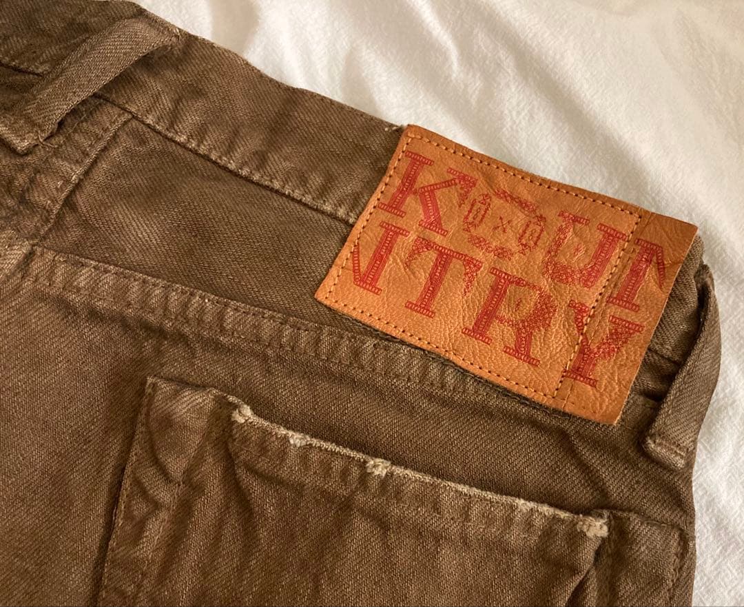 KAPITAL KOUNTRY ダメージ加工 製品染め パンツ