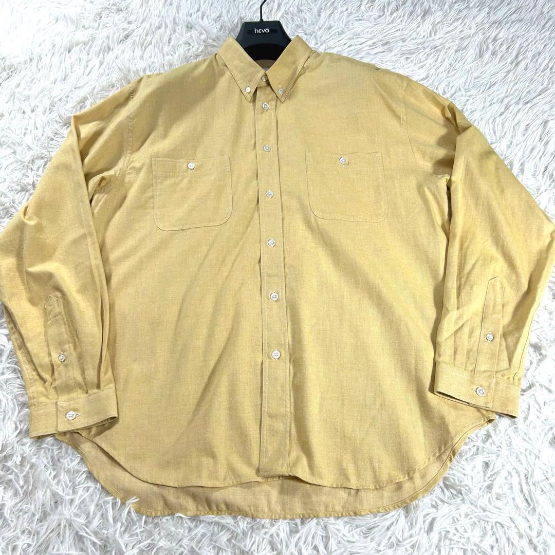 極美品✨BUGUTTA オーバーサイズシャツ　L イエロー　ボタンダウン