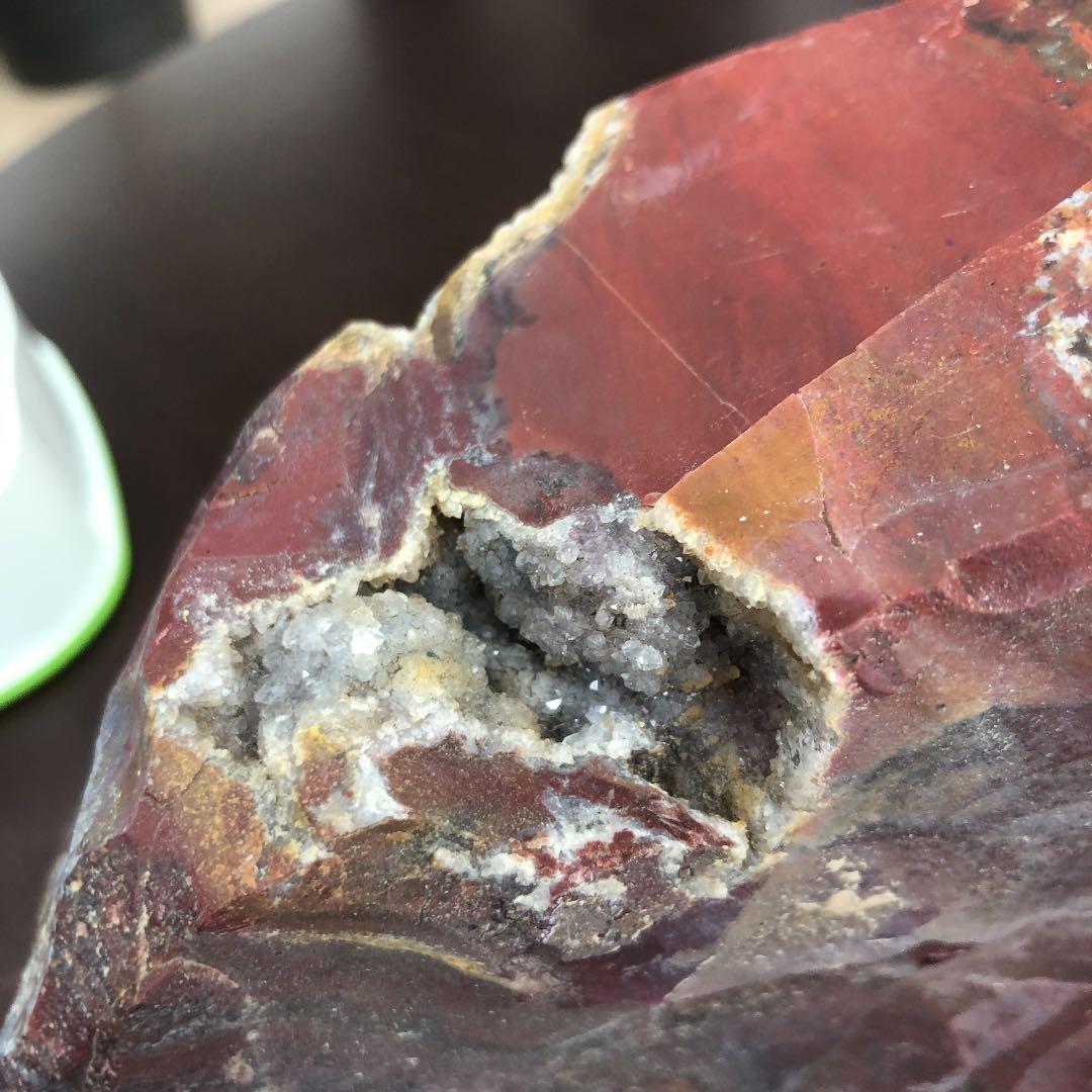 v*x様 水晶　石　赤　赤玉　赤玉石　クラスター