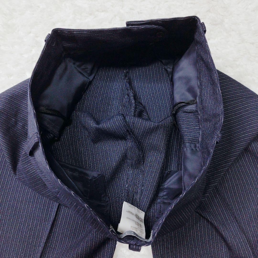 【極美品】セオリーリュクス パンツ スーツ セットアップ ネイビー ストライプ
