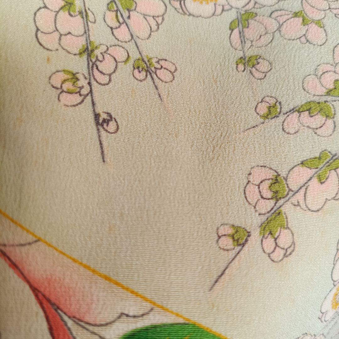 アンティーク大きな牡丹の花の着物単品