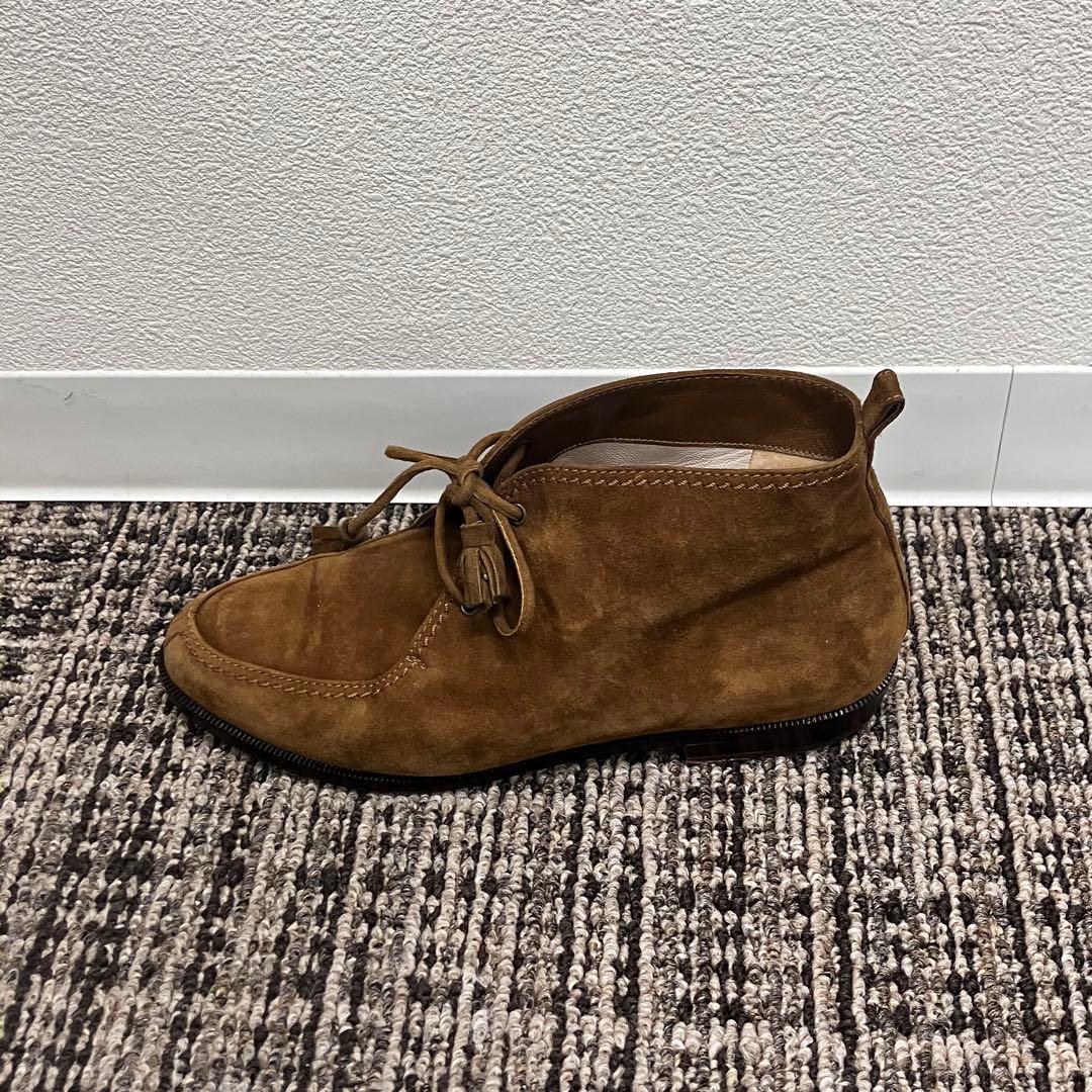 CHANEL シャネル レースアップ スエード ショートブーツ 35 ロゴ刻印