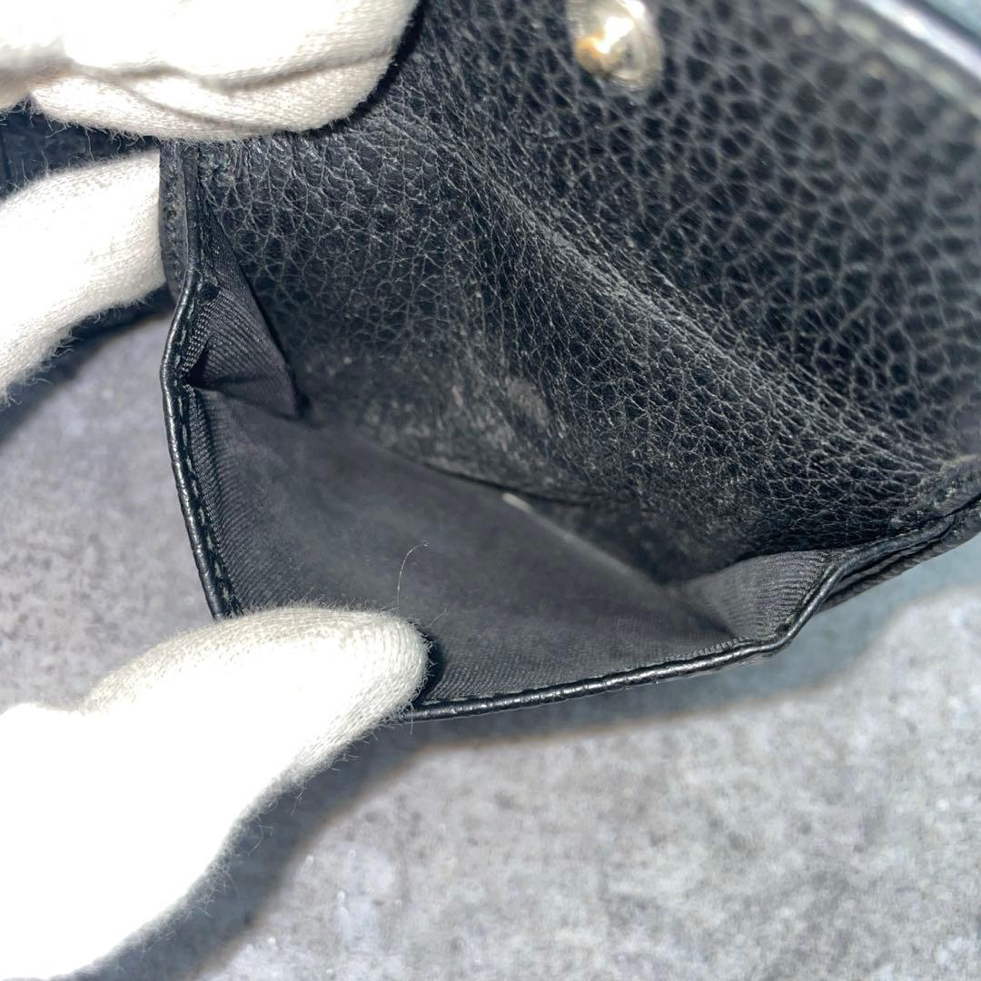 【美品】GUCCI グッチ 折り財布 黒 ブラック キャンバス GG総柄
