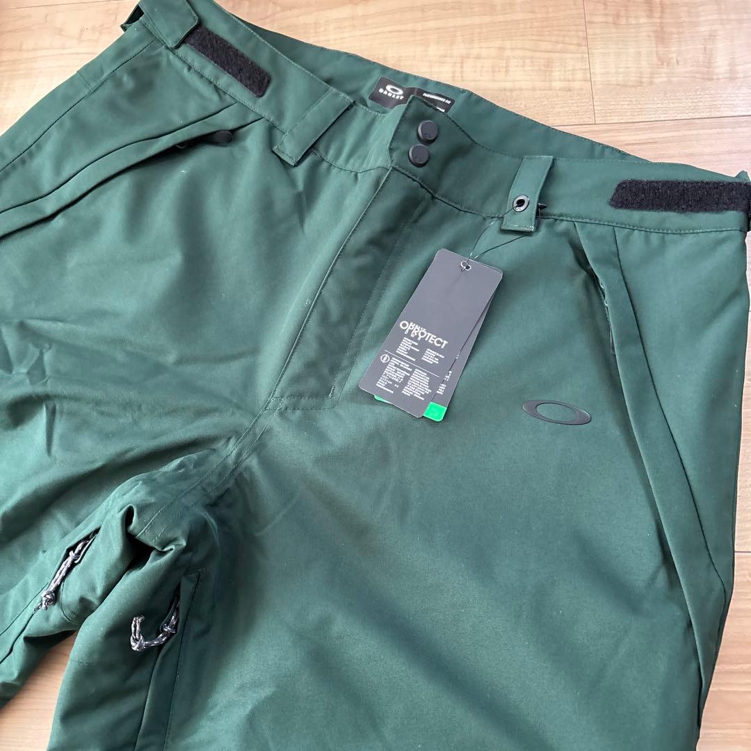 新品　オークリー　メンズ　スノーボードパンツ　グリーン　撥水　日本XLサイズ