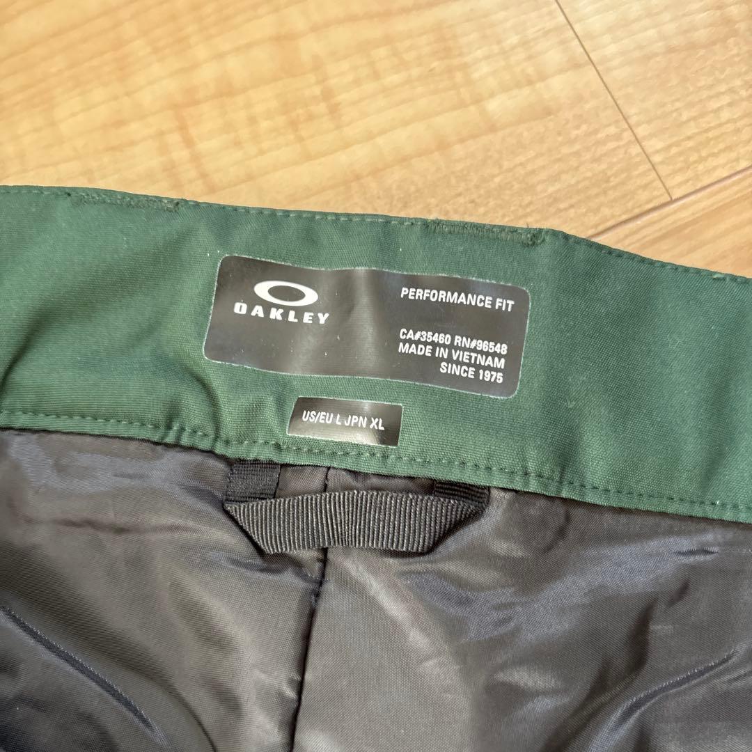 新品　オークリー　メンズ　スノーボードパンツ　グリーン　撥水　日本XLサイズ