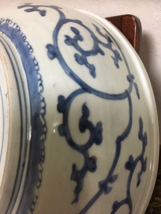 たこ唐草 大鉢 江戸中期