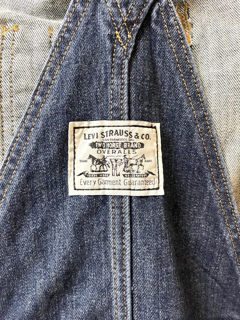 希少サイズ Levi's リーバイス デニムオーバーオール レディース 22W