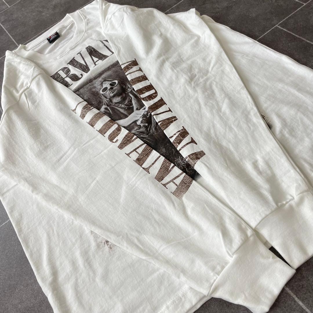 NIRVANA ニルヴァーナ カートコバーン L/S Tシャツ XL 長袖 白