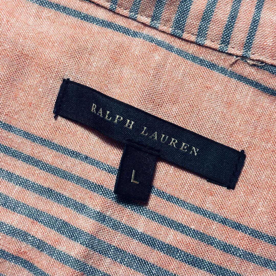 新品未使用RALPH LAUREN リネン 長袖シャツワンピース ホームウェア