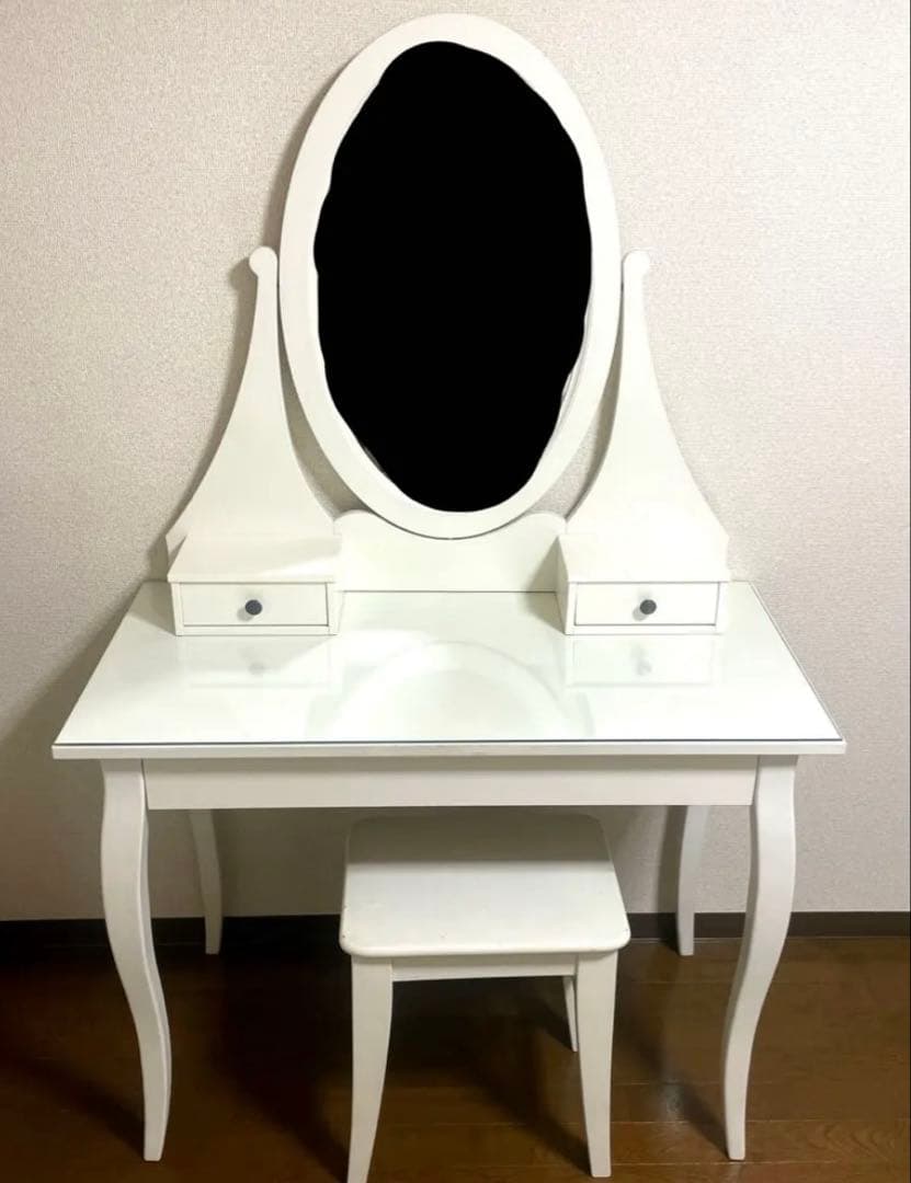 『たのメル便』ヘムネス　 IKEA ドレッサー　ミラー付き　ホワイト　鏡台