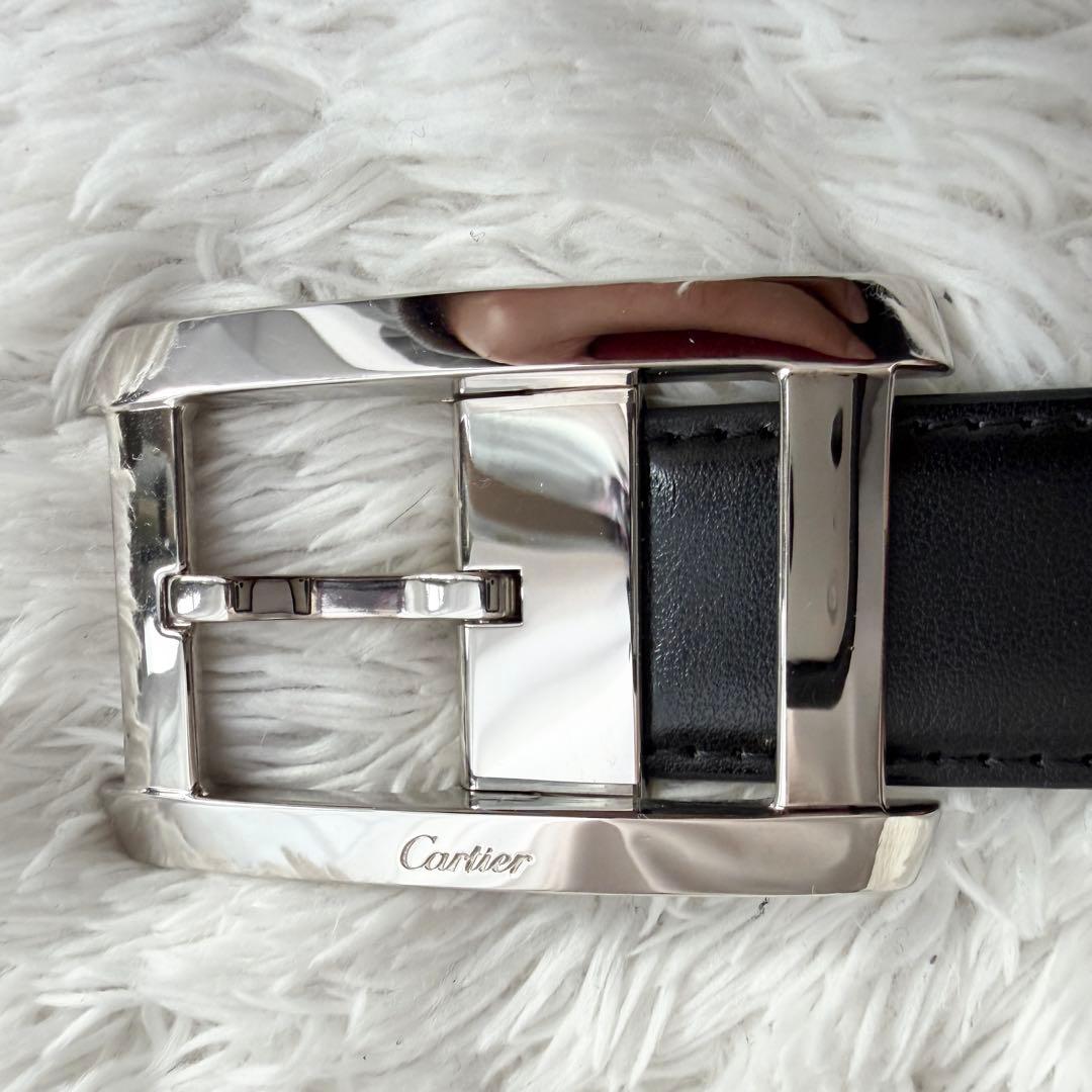 【極美品】Cartier ベルト タンク アルディロン レザー シルバー