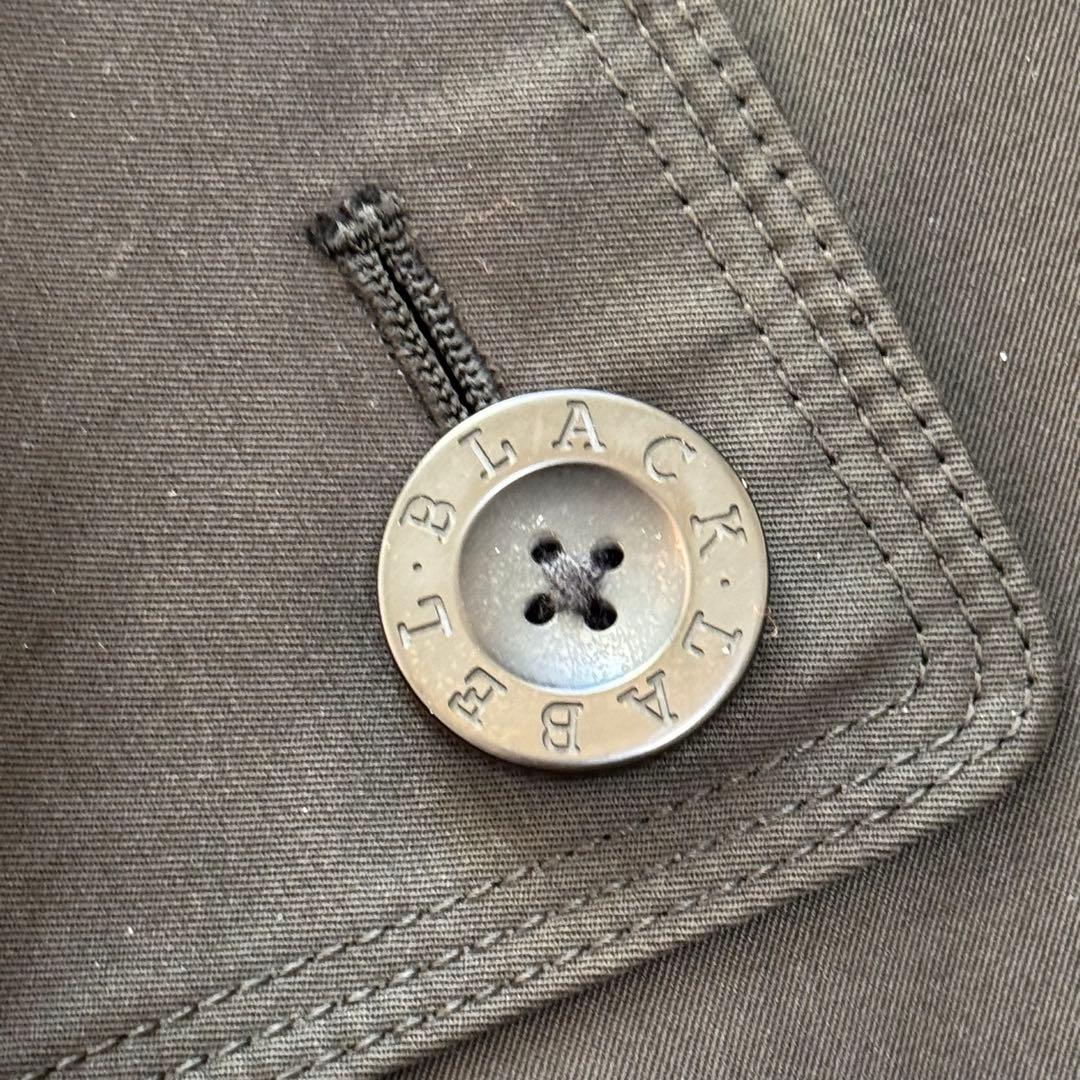 バーバリーブラックレーベル トレンチコート ライナー ノバチェック Lサイズ 黒