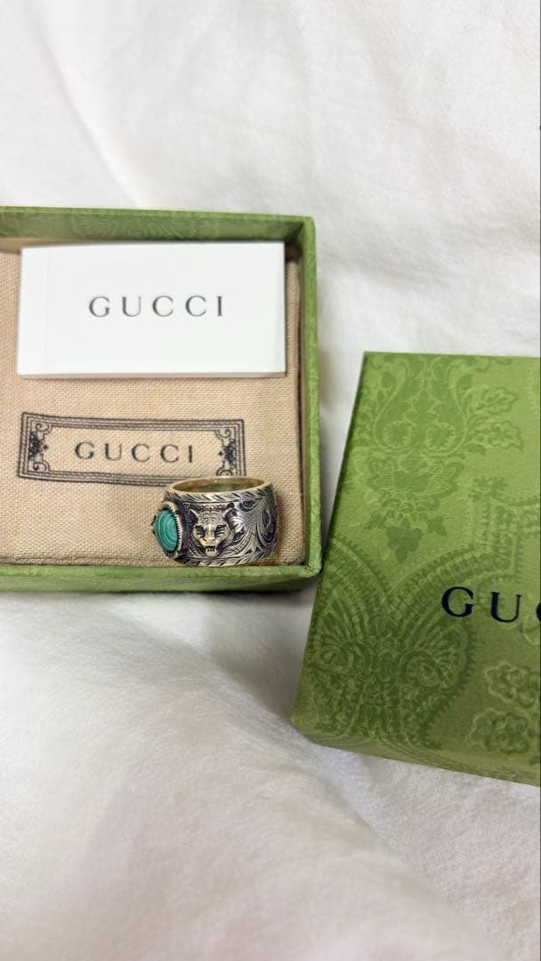 GUCCI タイガーヘッド　シルバーリング19号