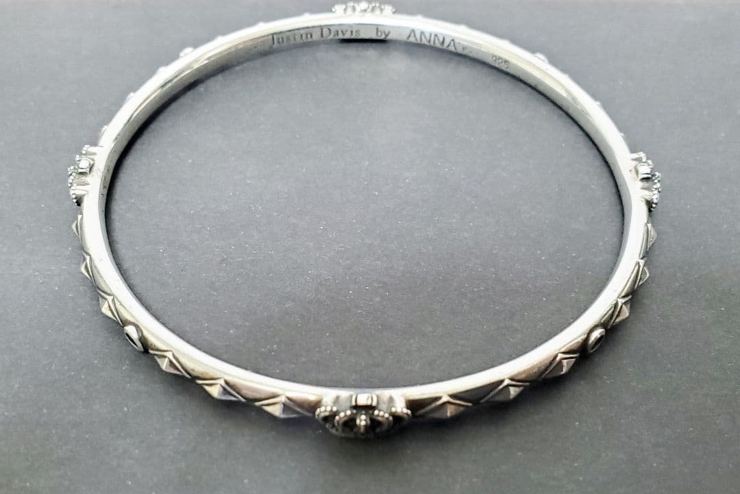 ジャスティンデイビス　土屋アンナ　コラボバングル　ブラックオニキス