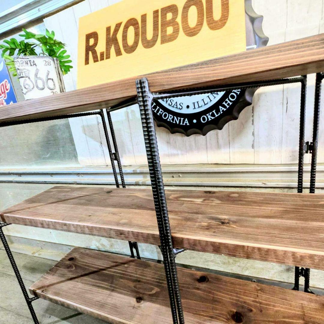 アイアンラック 折りたたみラック 飾り棚 オープンシェルフ テレビボード