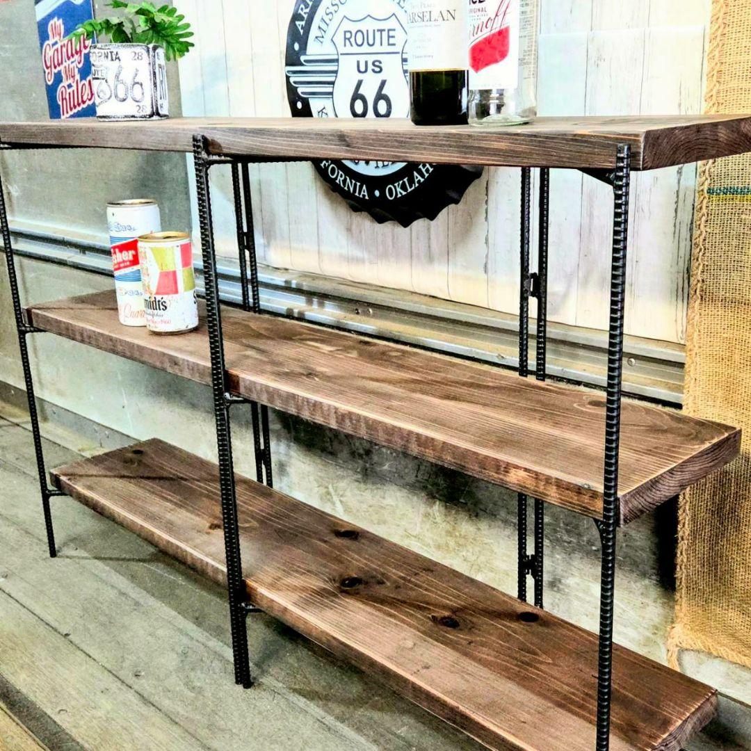 アイアンラック 折りたたみラック 飾り棚 オープンシェルフ テレビボード