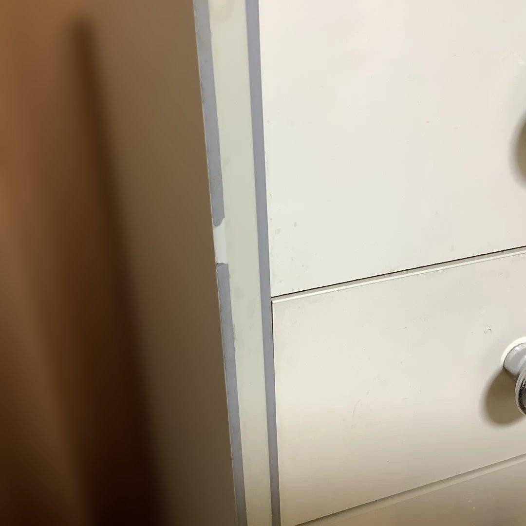 昭和レトロ　スリムチェスト　隙間収納　整理タンス　スリム整理棚　10段　ホワイト