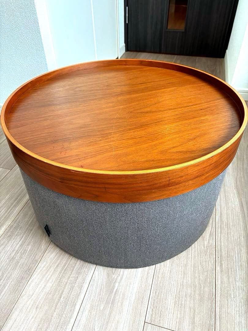 【アクタス】ドラムス 円形木製テーブル 約60cm