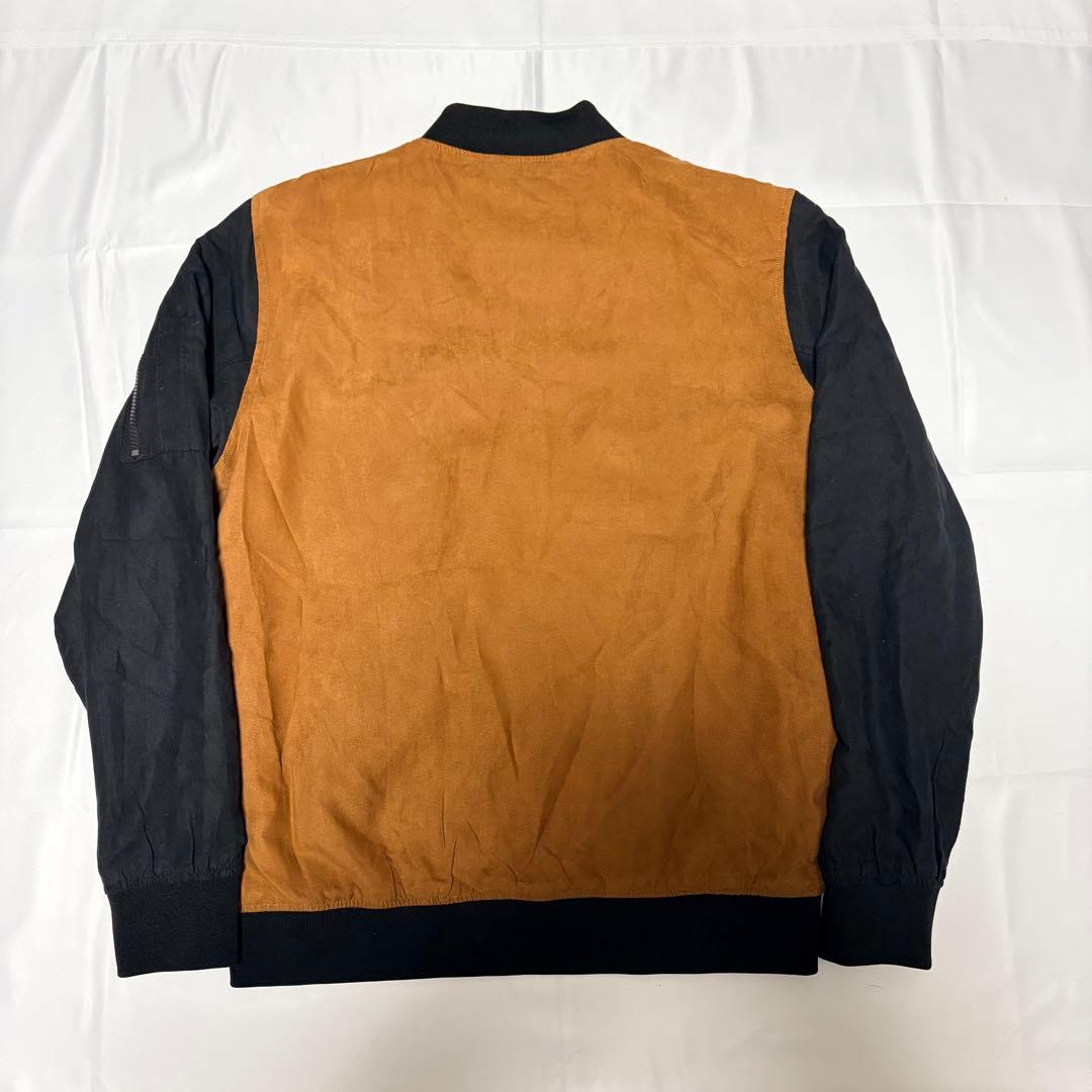 90s ボンバージャケット MA-1 スウェード 短丈 シティボーイ 古着