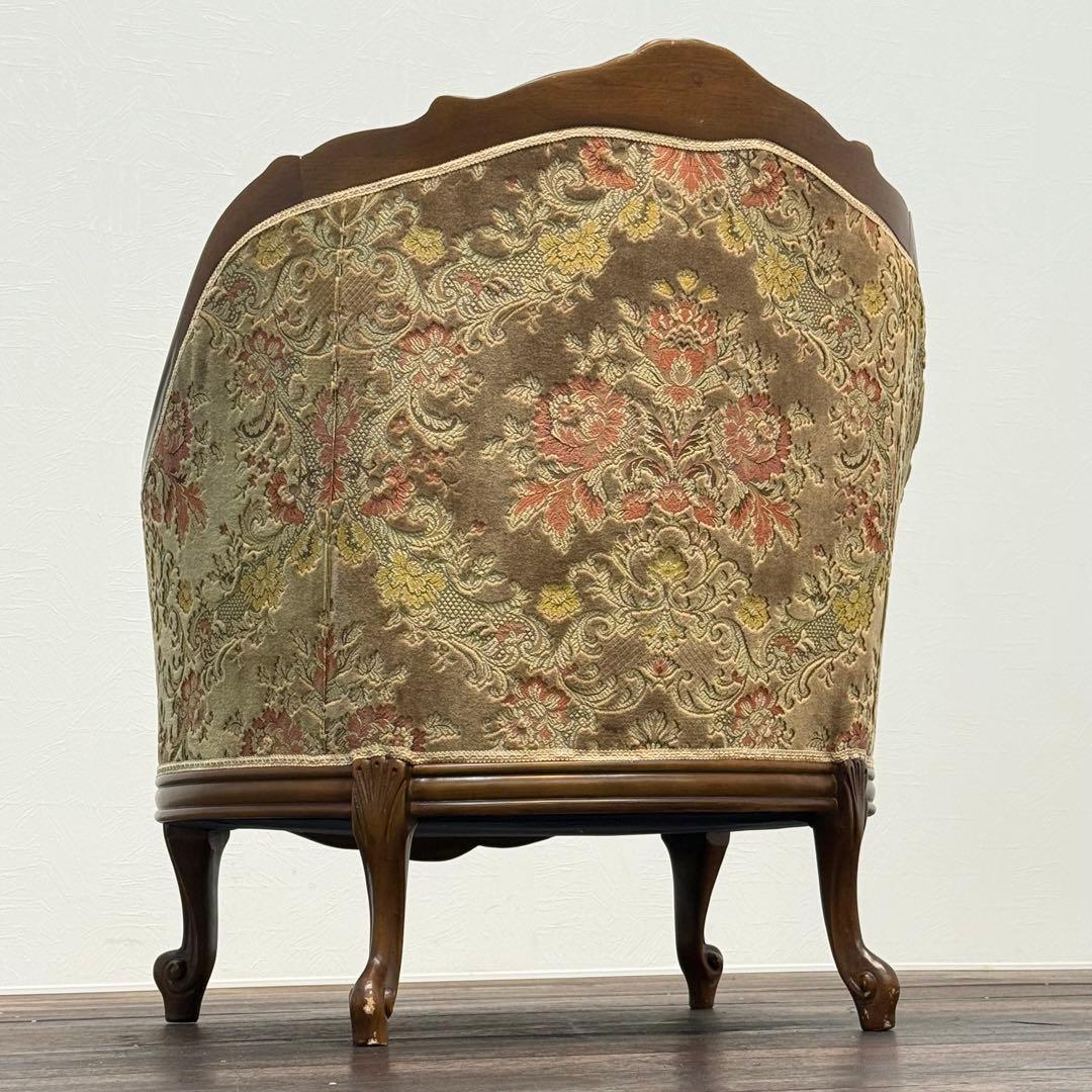 H110K42b イタリア製 金華山張り1人掛けソファ