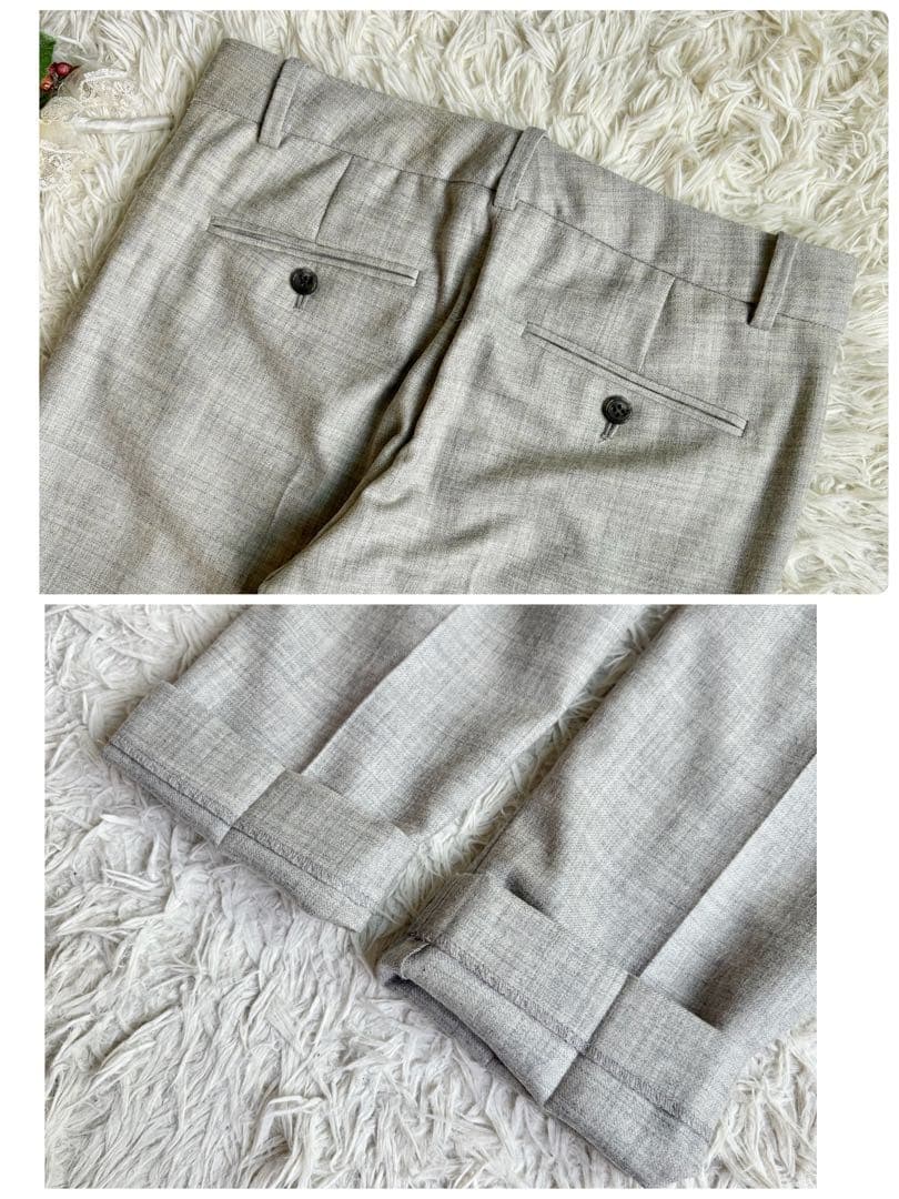 極美品♡セオリー セットアップ ノーカラー パンツ 2/M ライトグレー 近年物