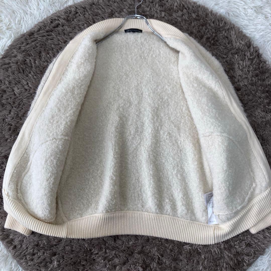 23区✨大きいサイズ2XL ボアコート　ブークレウール　アルパカ　ニット ジップ