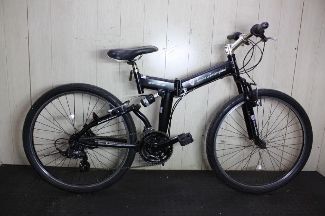 ランボルギーニ 26型 アルミ 18速 440mm Wサス付き 折り畳みMTB