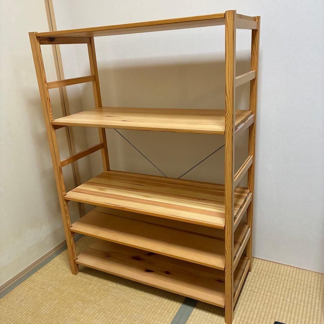 無印良品 パイン材 ユニットシェルフ　棚板5枚 120 MUJI