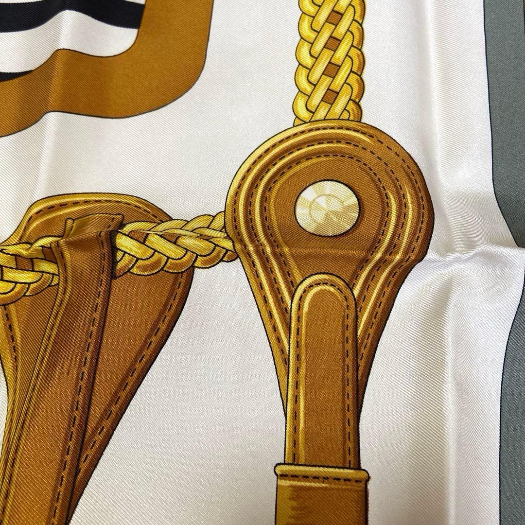エルメスHERMES 90 カレ　コーチング　スカーフ　シルク　ビンテージ