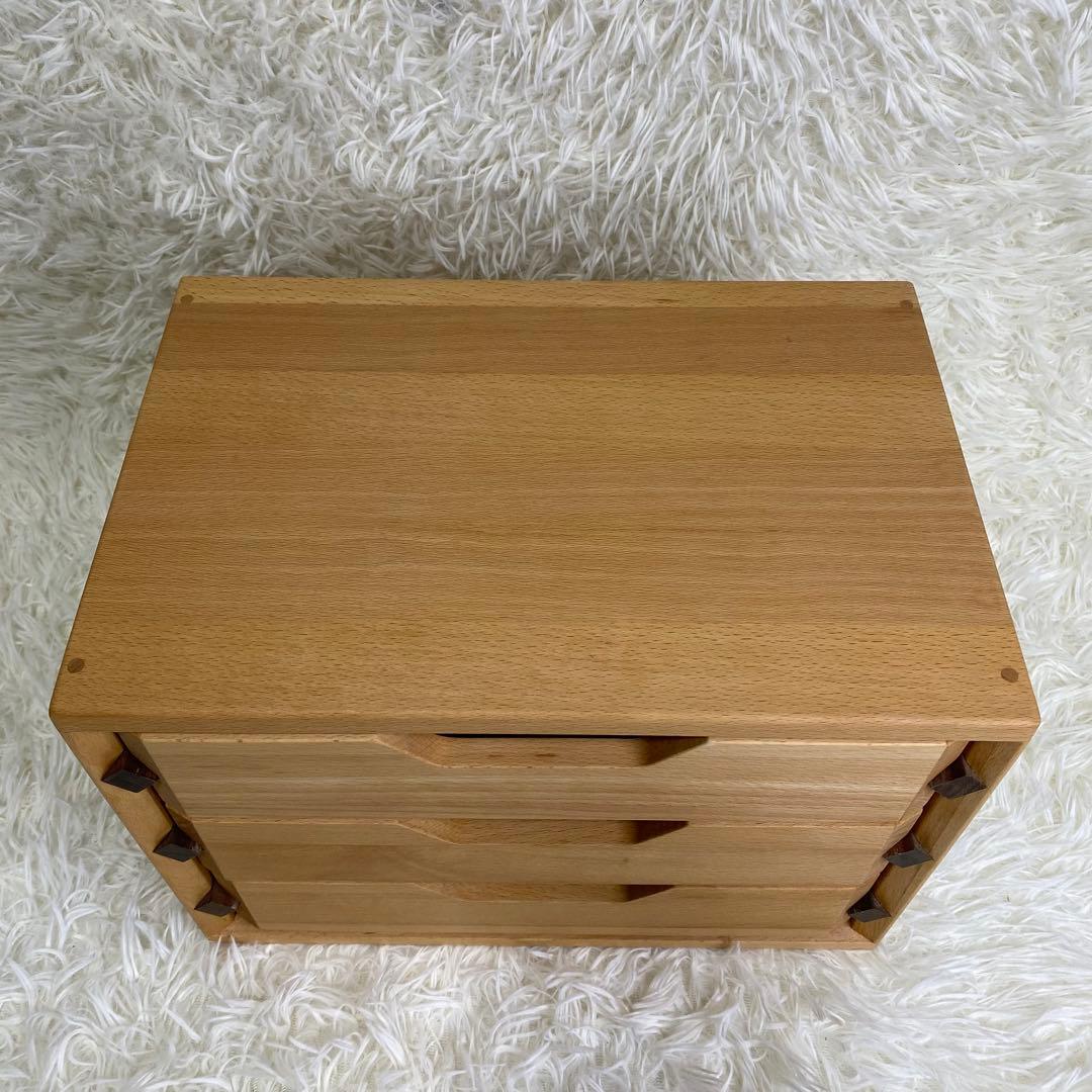 【木製／3段】オシャレ チェスト 小物入れ アクセサリーケース 収納ケース 棚