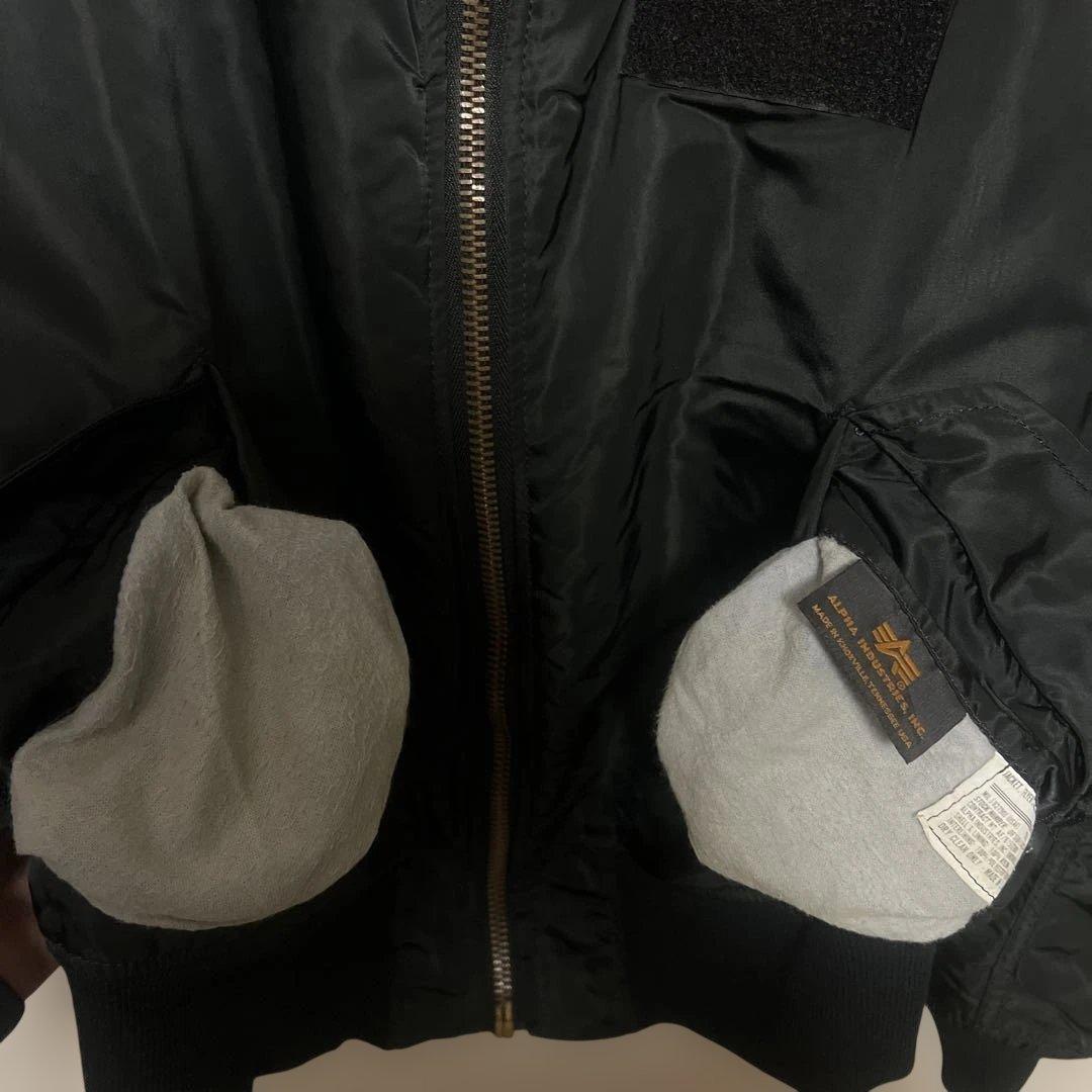 【希少・USA製】ALPHA アルファ MA-1 フライトジャケット XL 黒