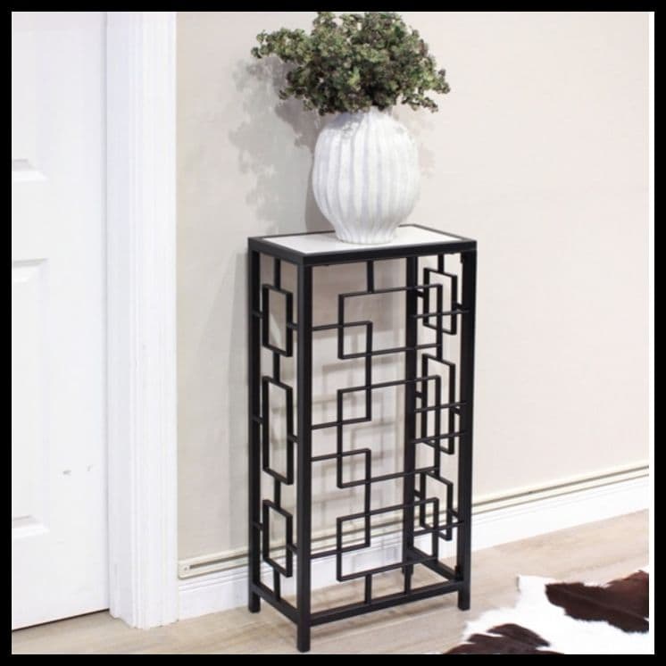 輸入家具　天然大理石使用　『アイアン・コンソールテーブル』　モダンスタイル