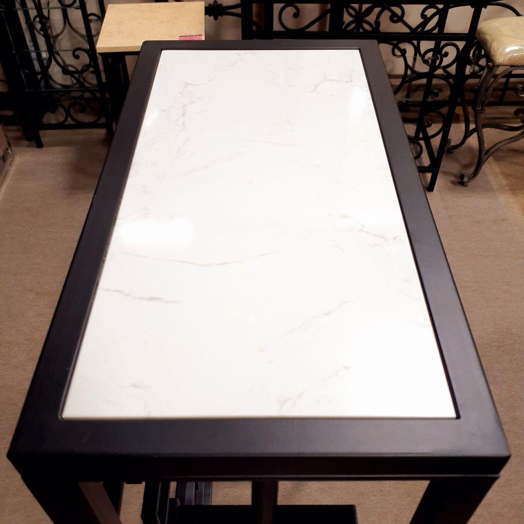 輸入家具　天然大理石使用　『アイアン・コンソールテーブル』　モダンスタイル