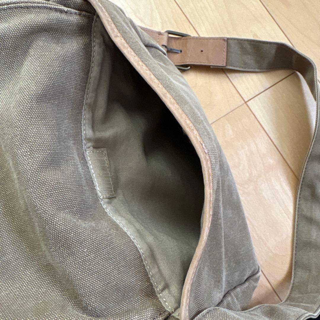 llbean メッセンジャーバッグ　レザー　キャンパス　ハンティングバッグ