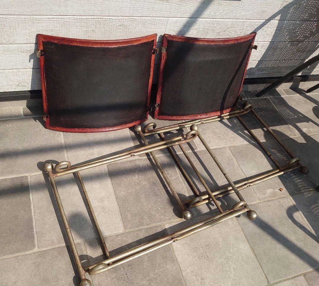 スツール　チェア　本革　アンティーク　レア【B】