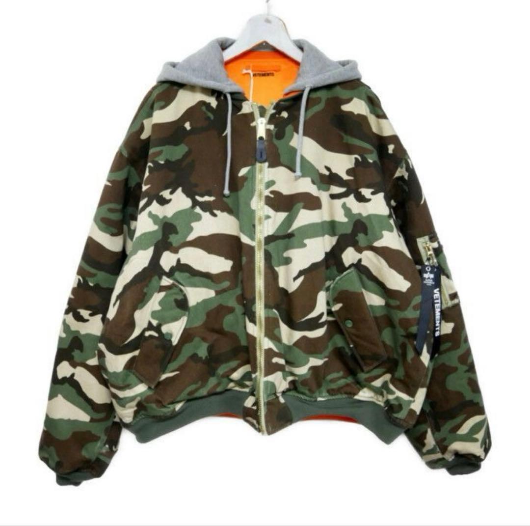 美品 VETEMENTS × ALPHA Bomber JKT 迷彩