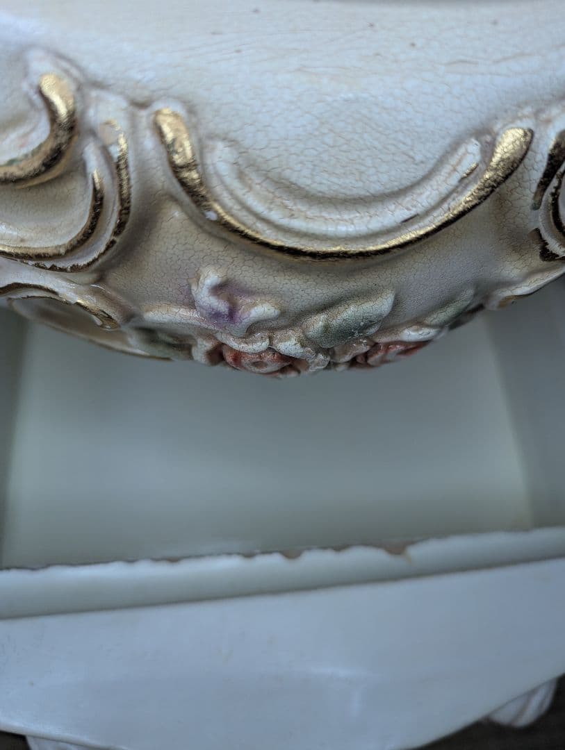 ロココ調 ドレッサー 豪華 姫系 椅子つき アンティーク 鏡台 ミラー