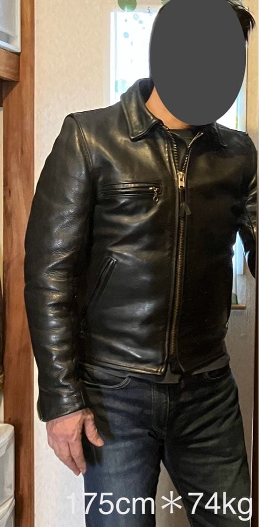 【VANSON】バンソン９D シングルライダースジャケット36 キルトライナー